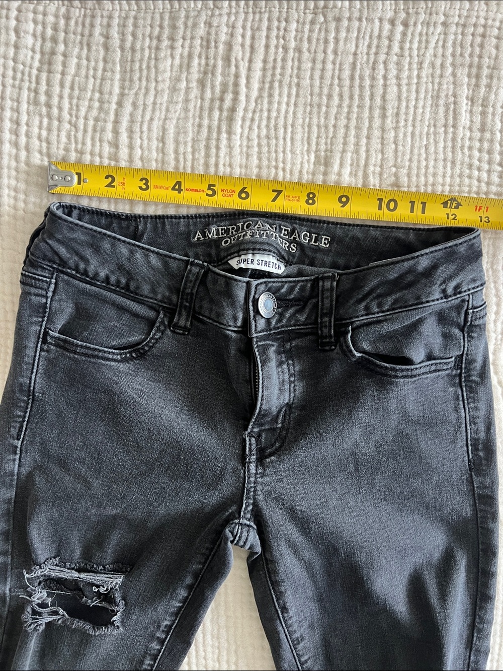 Black Distressed Skinny Jeans - Picture 5 of 9